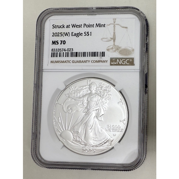 Certified/Graded MS70 1 Oz .999 Silver Walking Liberty Coin 