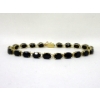 Image 2 : 14KT Yellow Gold Sapphire Bracelet