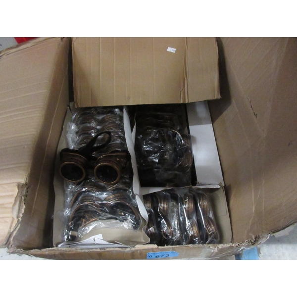 Large Box of 75+ New Plastic Steampunk Goggles 