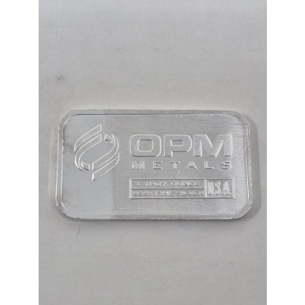 1 Oz .999 Silver OPM Refiners Bar 