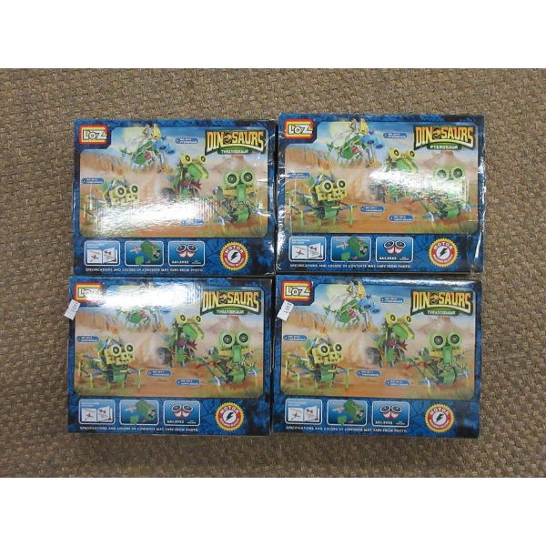 4 LOZ Motorized Dinosaur Building Toys 