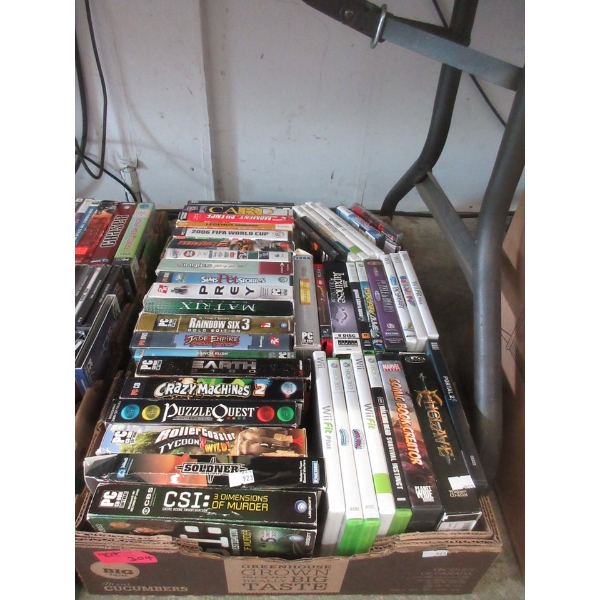 40+ Assorted PC and Wii Games - Preowned - As Is