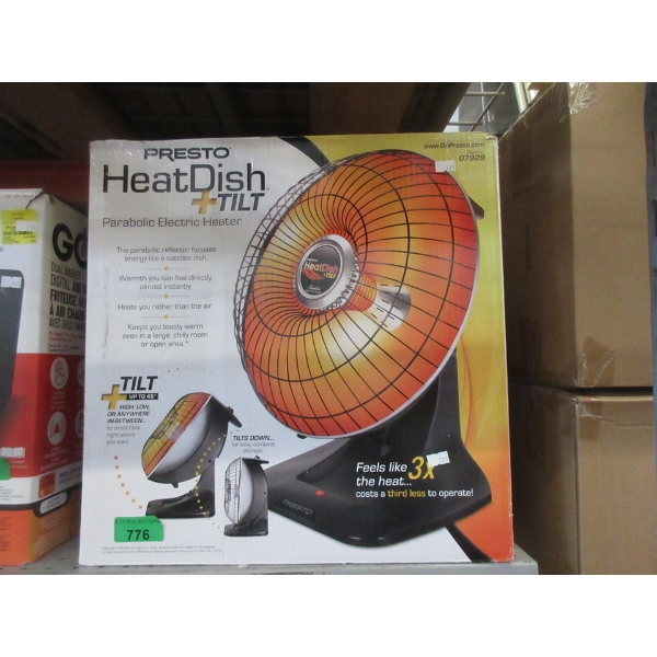 Presto Heat Dish + Tilt Parabolic Heater