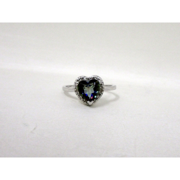 New Rainbow Topaz & Diamond Ring 
