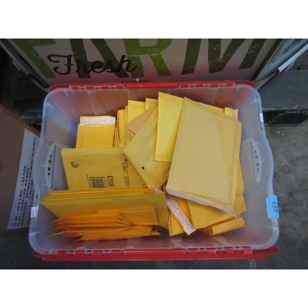 Tote of Assorted New Shipping Envelopes