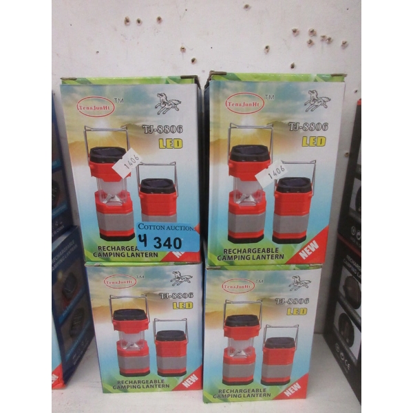4 New Mini LED Camping Lanterns in Boxes