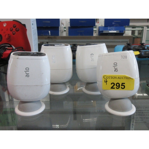 4 Arlo G6 Security Cameras - Preowned - As Is