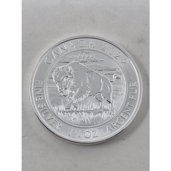 1 1/4 Oz .9999 Silver Canada 2022 Bison Coin 