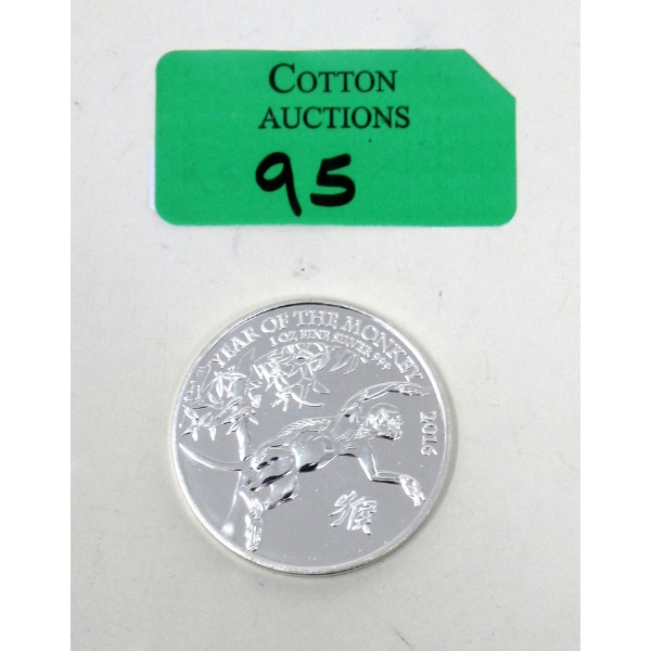 1 Oz .999 Silver Year of the Monkey Coin 