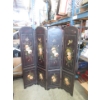 Image 1 : Four-Panel Painted Floral Folding Screen - 71" Tall