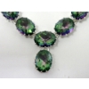 Image 2 : Mystic Topaz Large Stone Necklace & Earrings