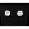 Image 1 : New 14 KT White Gold Cubic Zirconia Earrings 