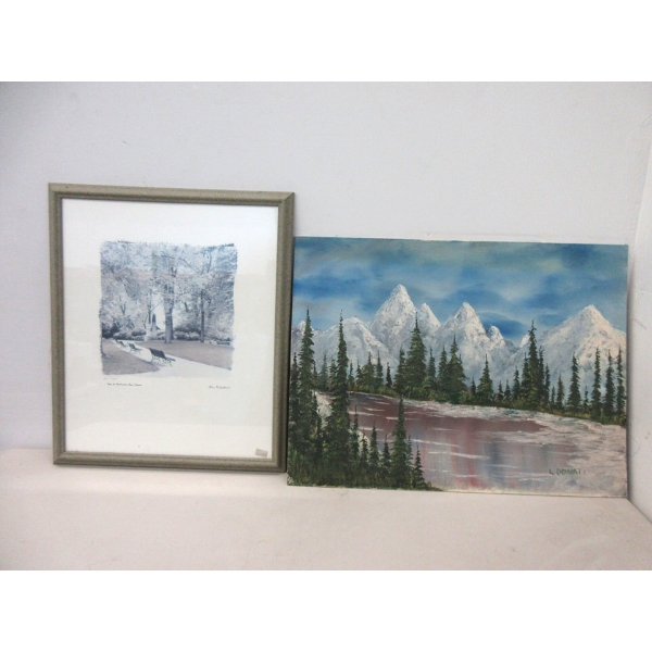 L. Donati Painting & Print of Paris Park 