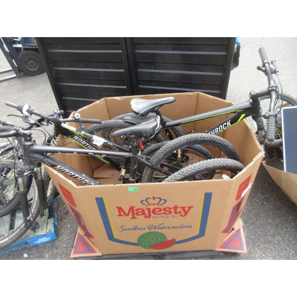 Skid of Assorted Bicycles and Bike Parts