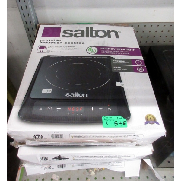 3 Salton Portable Induction Cooktops