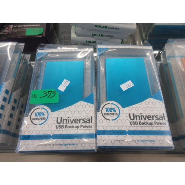 10 New Universal USB Backup Power Banks - Blue