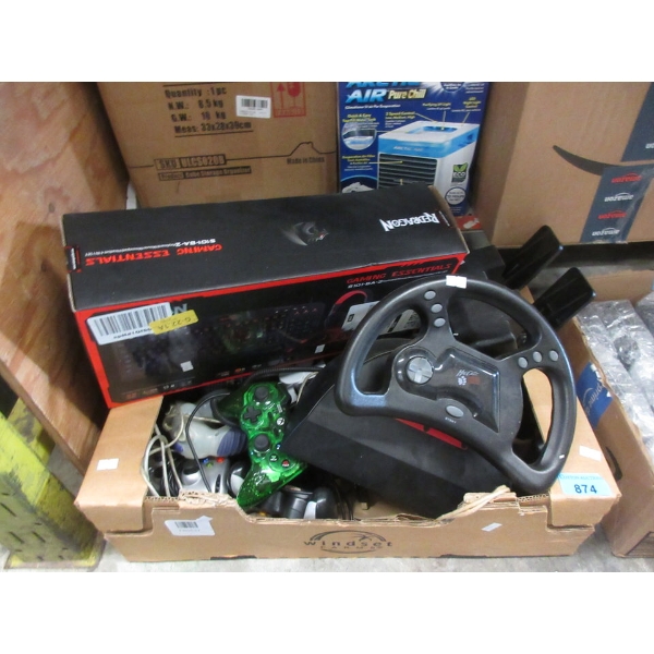 Box of Preowned & Customer Return Gaming Gear