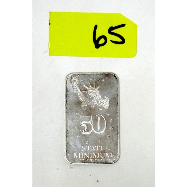 1/2 Oz .999 Silver Federated Mint Art Bar 