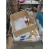 Image 1 : Skid of Assorted Flat Pack Furniture & Totes