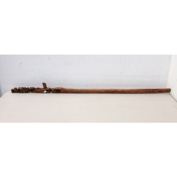 Carved & Painted First Nations 46" Cane
