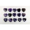 Image 1 : 15 Polished Amethyst Gemstone Hearts