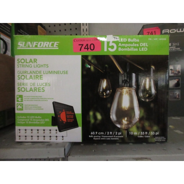 Sunforce 15 Bulb Solar String Light