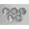 Image 2 : 5 x Silver Clad NUDE Girl Art Round 