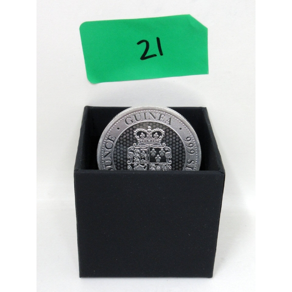 1.25 Oz .999 Silver 2022 St. Helena GUINEA Coin 