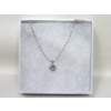Image 2 : New .925 Silver Heart Cut Amethyst Pendant Necklace 