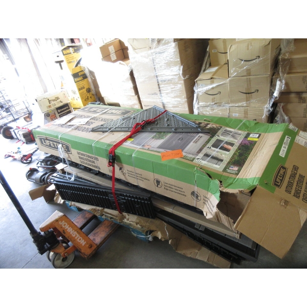 Skid of Lifetime Outdoor Storage Shed Parts