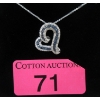 Image 1 : Half Carat Blue & White Diamond Pendant 