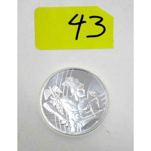 1 Oz .999 Silver Mercury Greek Messenger God Round 