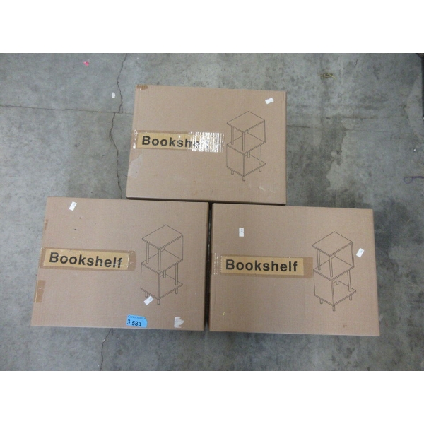 3 New Bookcase End Tables  - 12" x 15" x 30" tall