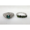 Image 2 : 2 x Sterling Silver Estate Rings 