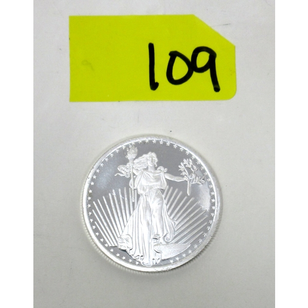 1 Oz .999 Silver Saint Gaudens Round 