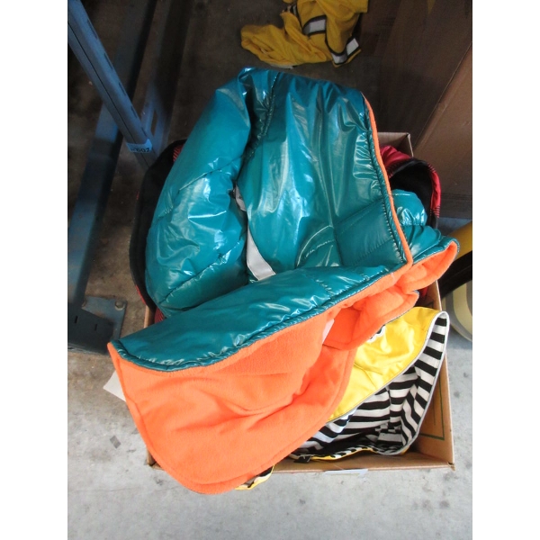 Box of Assorted Dog Coats - Variety of sizes & colours