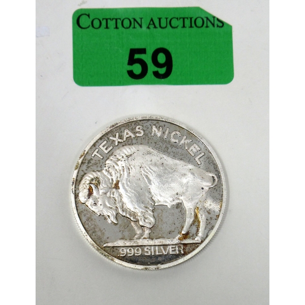 2 Oz .999 Silver The Texas Mint 2-Sided Round 