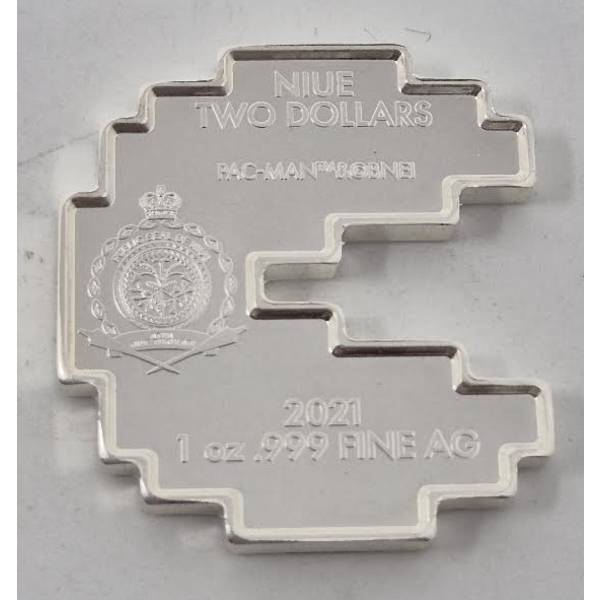 1 Oz .999 Silver 2021 Pac-Man Coin