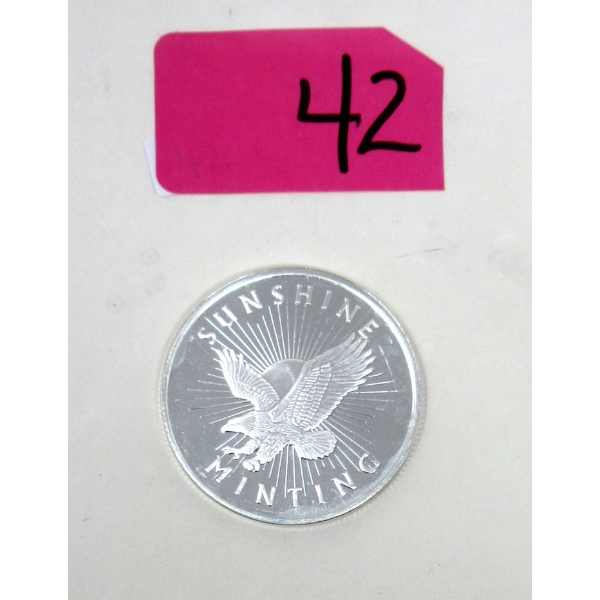 1 Oz .999 Silver Sunshine Minting Round 