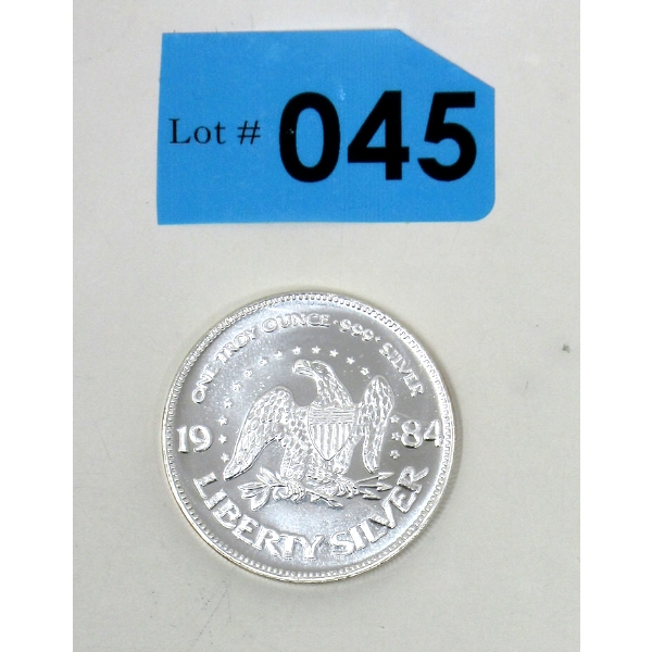 Vintage 1 Oz .999 Silver 1984 Liberty Bell Round
