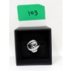 Image 3 : 10 KT White Gold CZ Ring - Size 7.5