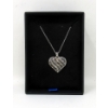 Image 1 : Half Carat Black & White Diamond Heart Pendant 