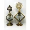 Image 1 : 2 Vintage Large Gold Filigree Perfume Bottles