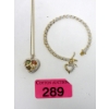Image 1 : Gold Plated Sterling Silver Bracelet & Locket Necklace