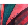 Image 2 : Original Shirley Kolb Watercolour - "Pink Flower" 