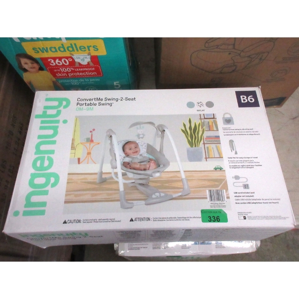 Ingenuity ConvertMe Swing-2- Seat Portable Swing