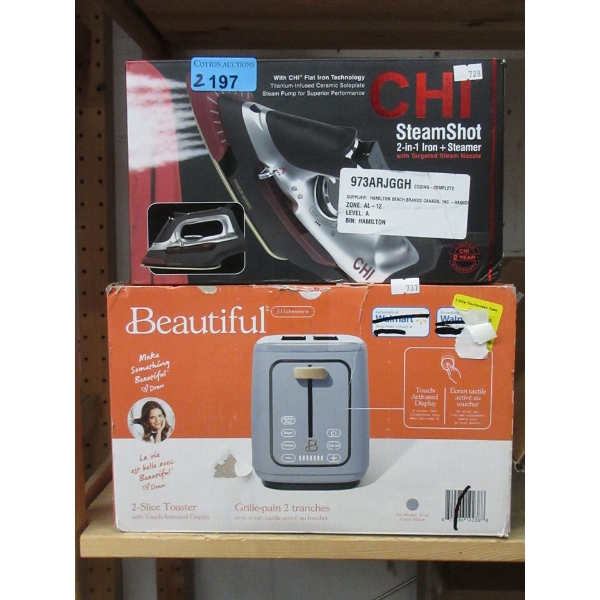 Chi Steam-Shot Iron & Beautiful 2- Slice Toaster