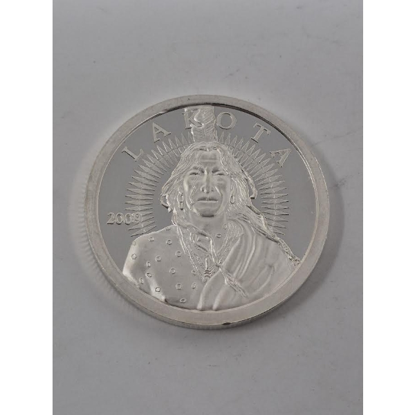 1 Oz .999 Silver 2009 Lakota Coin