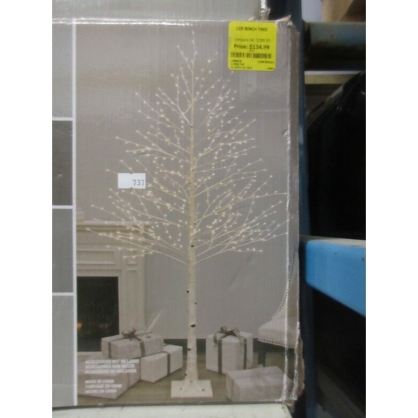 7.5' Indoor/Outdoor LED Birch Tree in Box