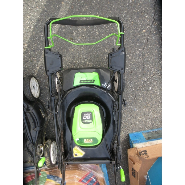Greenworks Pro 21" Cordless Lawnmower - No Battery